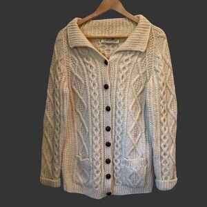 Vintage Alana Handknitted Sweater Made In Ireland Sz S